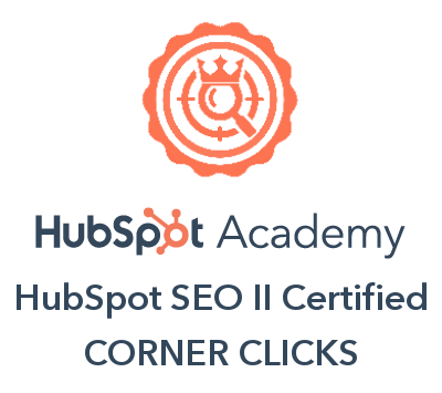 A HubSpot course completion certification badge for advanced SEO